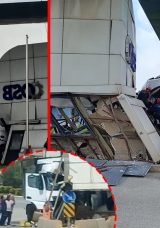 Osmaniye&rsquo;de Y&uuml;rekleri Ağza Getiren Kaza: Tır Gişe Kabinine Saplandı