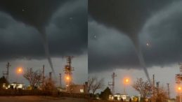 Sağanak &Ouml;ncesi &Ccedil;ıkan Hortum Korkuttu