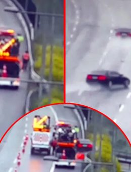 Sakarya&rsquo;da feci kaza! Direksiyon hakimiyeti kaybolan otomobil karayolları ekibini ezdi: Korku dolu anlar kamerada&hellip;