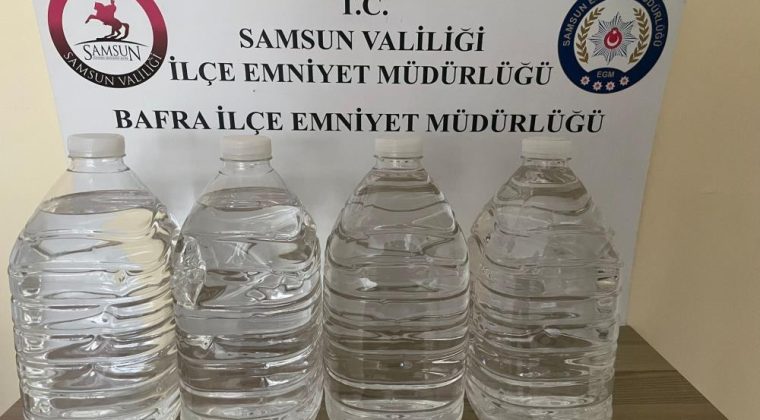 Samsun&rsquo;da 20 Litre Etil Alkol Ele Ge&ccedil;irildi
