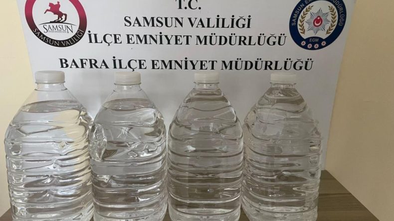 Samsun&rsquo;da 20 Litre Etil Alkol Ele Ge&ccedil;irildi