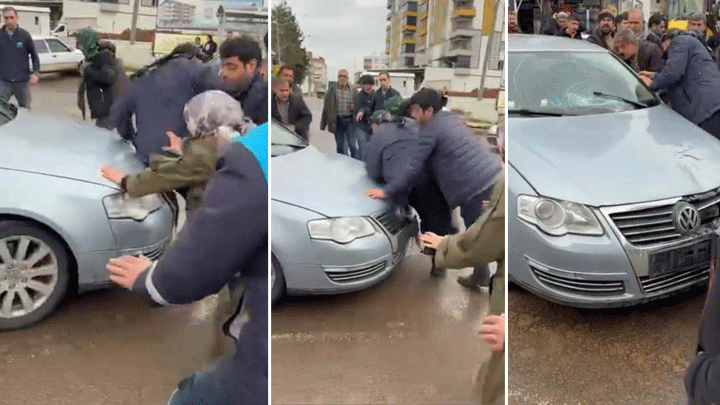 Şanlıurfa'da dehşet anları kamerada! 14 yaşındaki &ccedil;ocuğa &ccedil;arpıp ağır yaraladı, aracını kalabalığın &uuml;zerine s&uuml;rerek ka&ccedil;tı