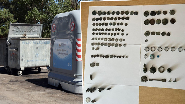 Sivas'ta Vatandaş &Ccedil;&ouml;pl&uuml;kte G&ouml;rd&uuml;ğ&uuml;ne İnanamadı: Tam 128 Par&ccedil;a…