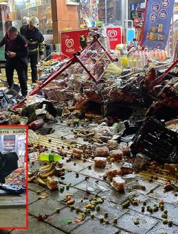 Sivas&rsquo;ta Feci Kaza: Otomobil D&uuml;kkanlara Dalıp Takla Attı