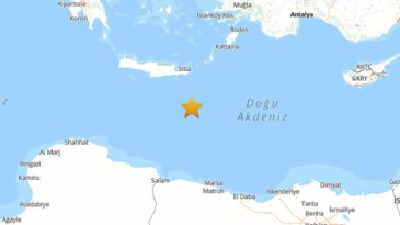 Son dakika… Akdeniz'de 5.0 B&uuml;y&uuml;kl&uuml;ğ&uuml;nde Deprem