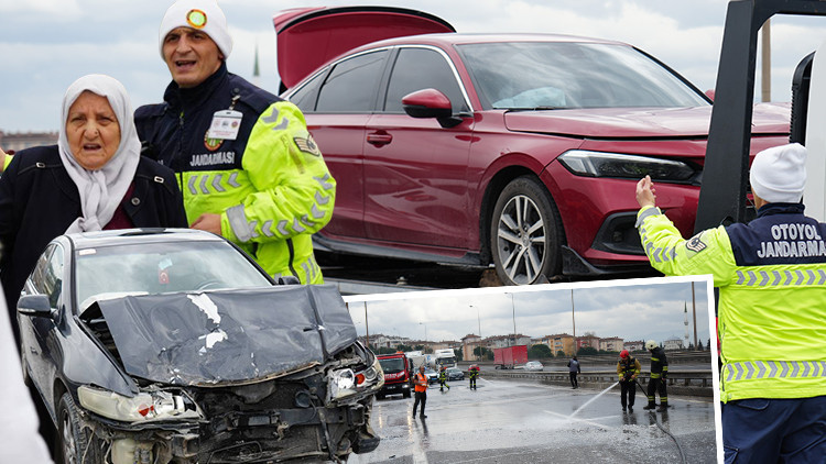 Sorumsuzluğun cezasını diğer s&uuml;r&uuml;c&uuml;ler &ouml;dedi: Yola d&ouml;k&uuml;p ka&ccedil;tı, 7 ara&ccedil; birbirine girdi