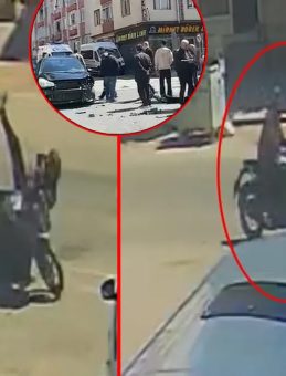 Tekirdağ&rsquo;da korku dolu dakikalar! Otomobille motosikletin &ccedil;arpıştığı kazada s&uuml;r&uuml;c&uuml; metrelerce savruldu: O anlar kamerada&hellip;