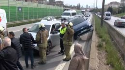 TEM'de 6 ara&ccedil;lık zincirleme kaza: Trafik kilitlendi!
