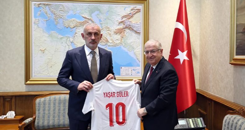 TFF Başkanı İbrahim Hacıosmanoğlu&rsquo;ndan Milli Savunma Bakanı Yaşar G&uuml;ler&rsquo;e ziyaret!