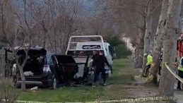 Tokat&rsquo;ta Ağaca &Ccedil;arpan Cip Yandı: 1 &Ouml;l&uuml;, 2 Yaralı