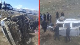 Van – Hakkari Yolunda Feci Kaza! Kamyonet Şarampole U&ccedil;tu: 4 Yaralı