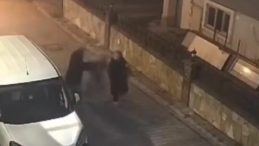 Yolda y&uuml;r&uuml;yen kadının boynundaki kolyeyi &ccedil;alan zanlı yakalandı